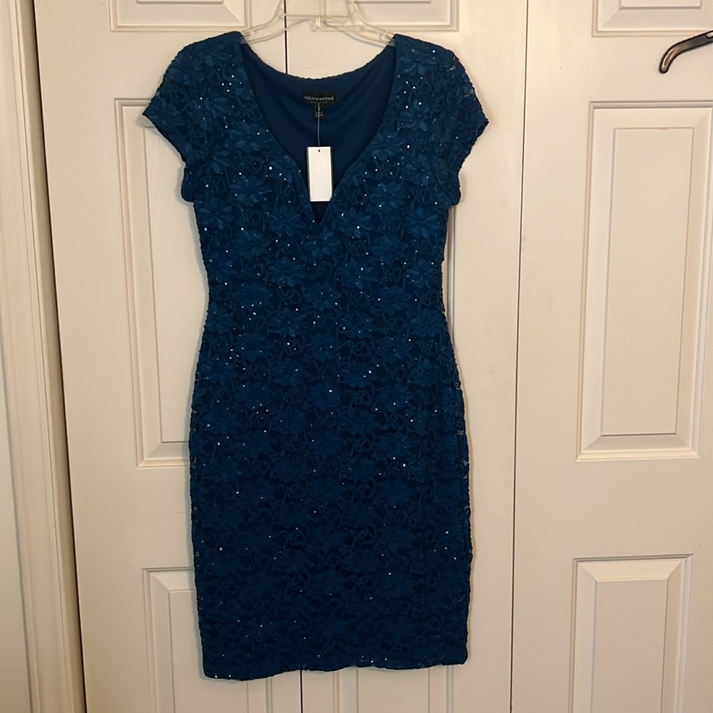 Cocktail dress size 12 blue